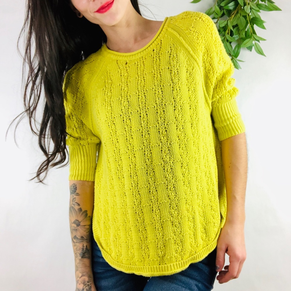 Anthropologie Sparrow Bright Yellow Sweater